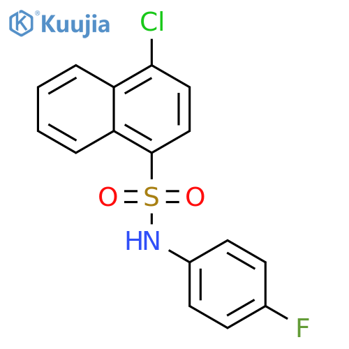 4-chloro-N-(4-fluorophenyl)naphthalene-1-sulfonamide structure