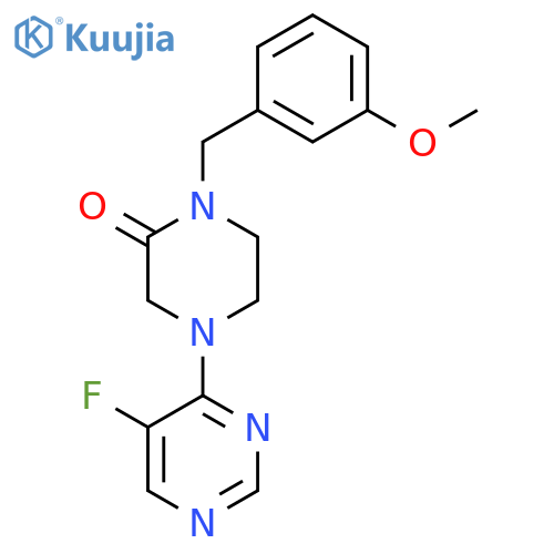 4-(5-Fluoropyrimidin-4-yl)-1-[(3-methoxyphenyl)methyl]piperazin-2-one structure