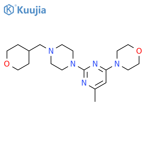 4-(6-methyl-2-{4-[(oxan-4-yl)methyl]piperazin-1-yl}pyrimidin-4-yl)morpholine structure