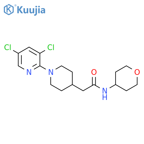2-[1-(3,5-dichloropyridin-2-yl)piperidin-4-yl]-N-(oxan-4-yl)acetamide structure