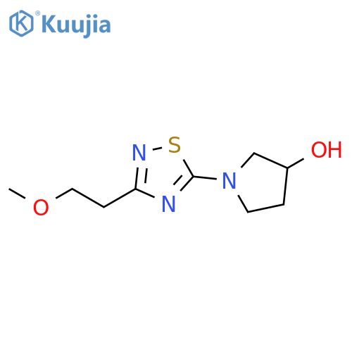 1-[3-(2-methoxyethyl)-1,2,4-thiadiazol-5-yl]pyrrolidin-3-ol structure