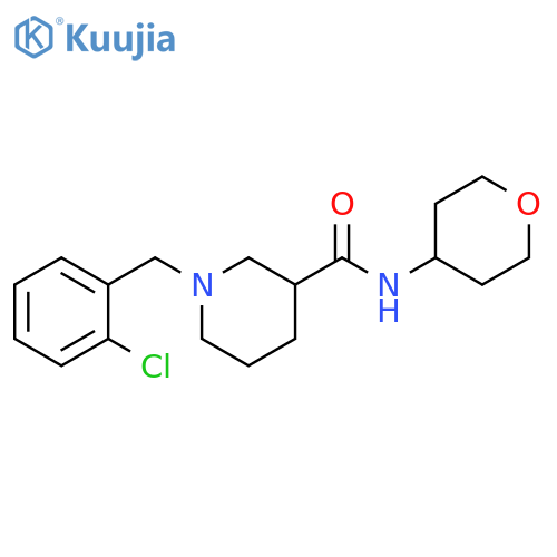 1-[(2-chlorophenyl)methyl]-N-(oxan-4-yl)piperidine-3-carboxamide structure