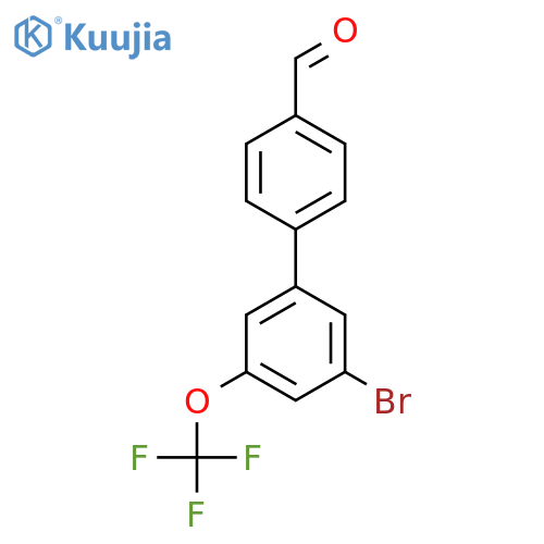 3'-Bromo-5'-(trifluoromethoxy)-[1,1'-biphenyl]-4-carbaldehyde structure