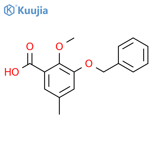 3-(BenZyloxy)-2-methoxy-5-methylbenZoic acid structure