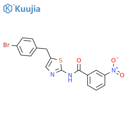N-{5-(4-bromophenyl)methyl-1,3-thiazol-2-yl}-3-nitrobenzamide structure