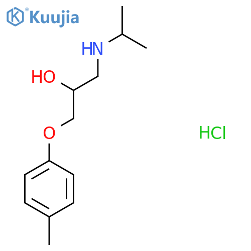 1-(4-methylphenoxy)-3-(propan-2-yl)aminopropan-2-ol hydrochloride structure