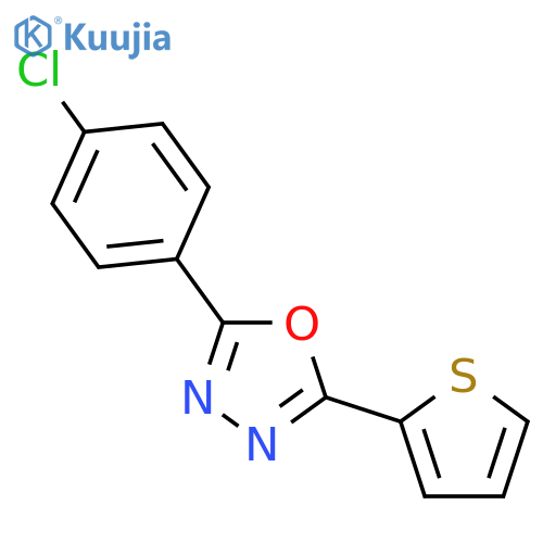 2-(4-Chloro-phenyl)-5-thiophen-2-yl-[1,3,4]oxadiazole structure