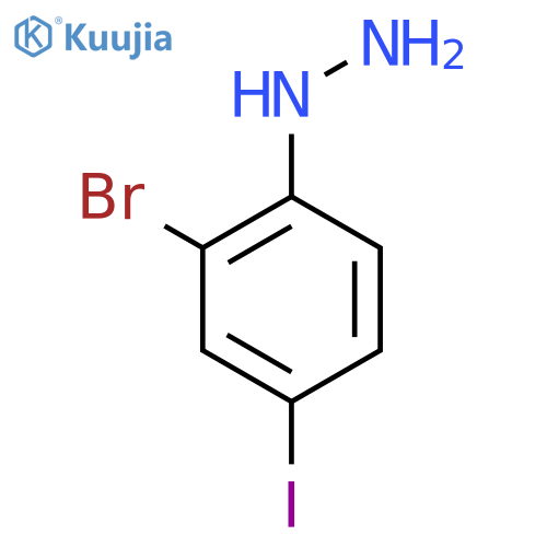 2-Bromo-4-iodophenylhydrazine structure