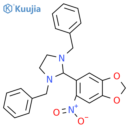 1,3-dibenzyl-2-(6-nitro-2H-1,3-benzodioxol-5-yl)imidazolidine structure