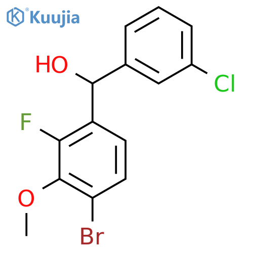 (4-Bromo-2-fluoro-3-methoxyphenyl)(3-chlorophenyl)methanol structure