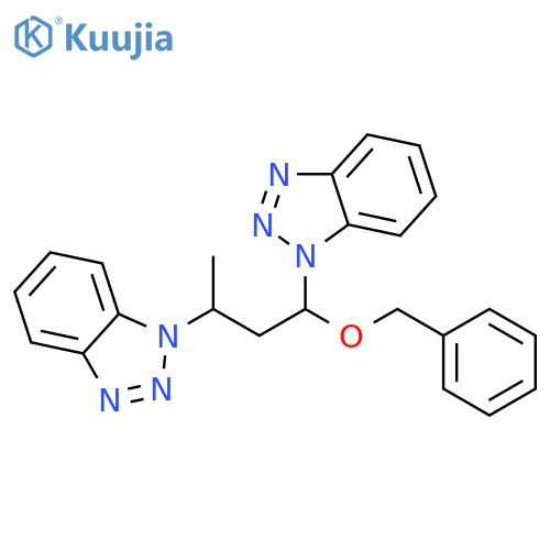 1H-Benzotriazole, 1,1'-[1-methyl-3-(phenylmethoxy)-1,3-propanediyl]bis- (9CI) structure