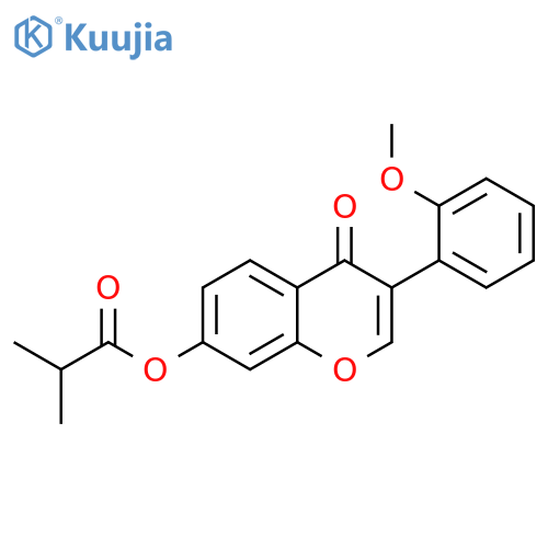 3-(2-methoxyphenyl)-4-oxo-4H-chromen-7-yl 2-methylpropanoate structure