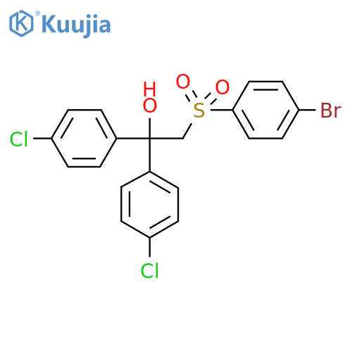 2-[(4-BROMOPHENYL)SULFONYL]-1,1-BIS(4-CHLOROPHENYL)-1-ETHANOL structure