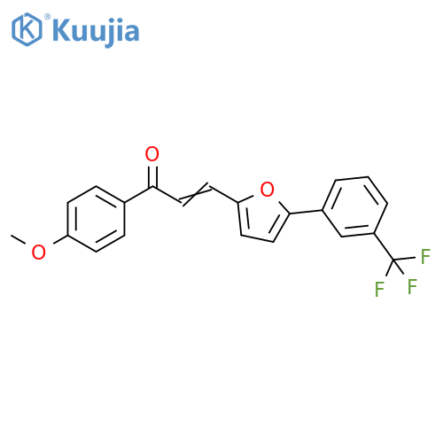 (2E)-1-(4-methoxyphenyl)-3-{5-3-(trifluoromethyl)phenylfuran-2-yl}prop-2-en-1-one structure
