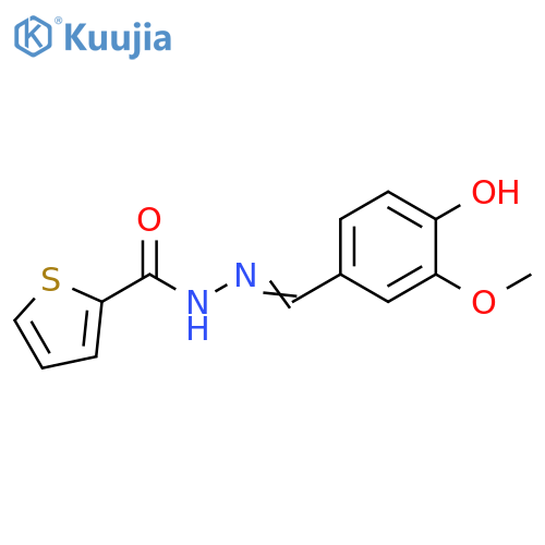 N'-[(1E)-(4-hydroxy-3-methoxyphenyl)methylidene]thiophene-2-carbohydrazide structure