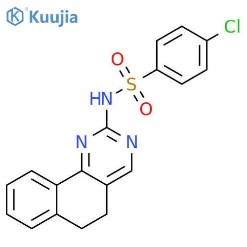 4-CHLORO-N-(5,6-DIHYDROBENZO[H]QUINAZOLIN-2-YL)BENZENESULFONAMIDE structure