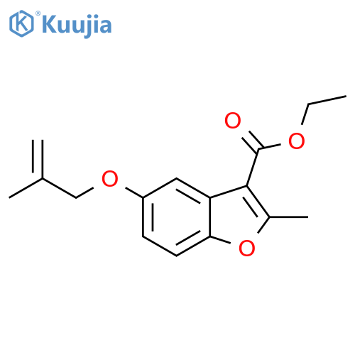 ethyl 2-methyl-5-(2-methylprop-2-en-1-yl)oxy-1-benzofuran-3-carboxylate structure