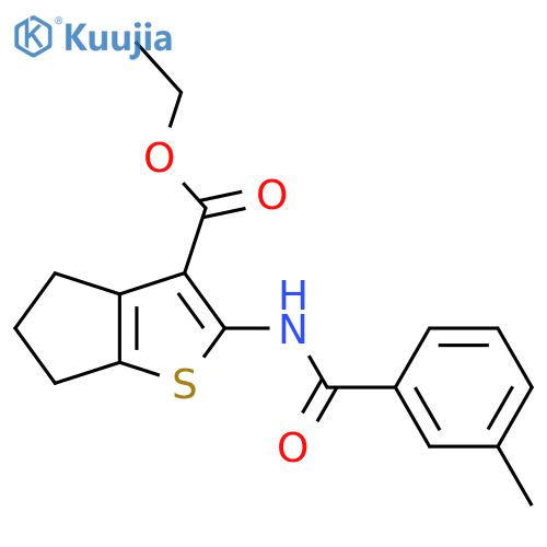 ethyl 2-(3-methylbenzamido)-4H,5H,6H-cyclopentabthiophene-3-carboxylate structure