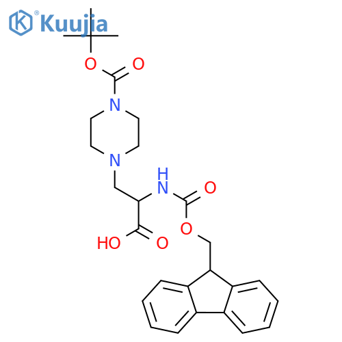 (S)-3-(4-Boc-piperazin-1-yl)-2-(Fmoc-amino)propionic acid structure