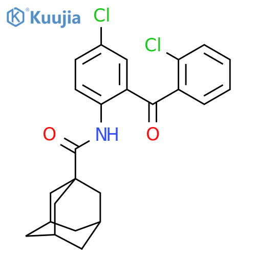N-4-chloro-2-(2-chlorobenzoyl)phenyladamantane-1-carboxamide structure