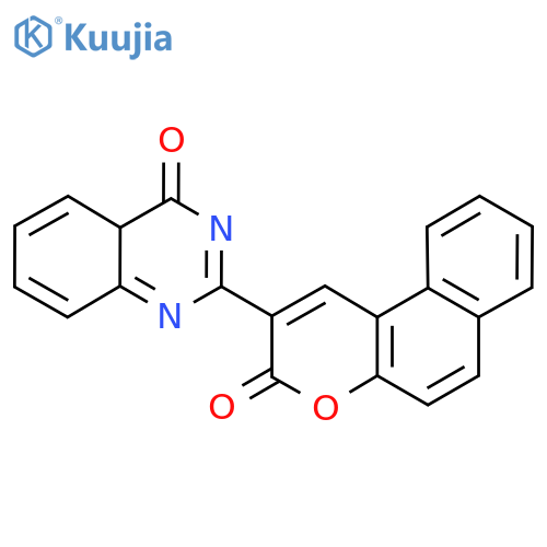 2-{3-oxo-3H-benzofchromen-2-yl}-3,4-dihydroquinazolin-4-one structure
