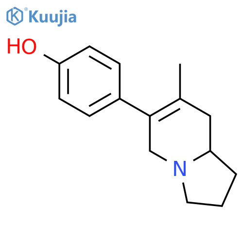 Phenol,4-(1,2,3,5,8,8a-hexahydro-7-methyl-6-indolizinyl)- structure