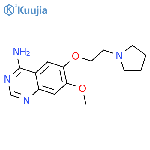 4-Quinazolinamine, 7-methoxy-6-[2-(1-pyrrolidinyl)ethoxy]- structure