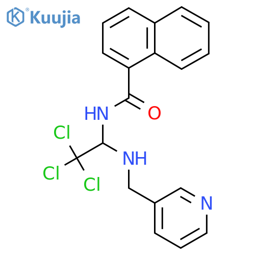 N-(2,2,2-trichloro-1-{(pyridin-3-yl)methylamino}ethyl)naphthalene-1-carboxamide structure