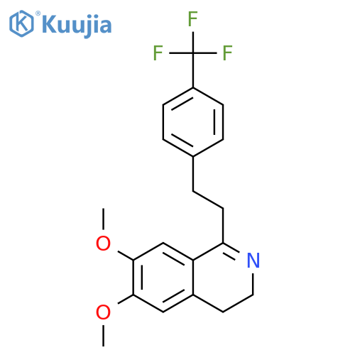 6,7-Dimethoxy-1-(4-(trifluoromethyl)phenethyl)-3,4-dihydroisoquinoline structure