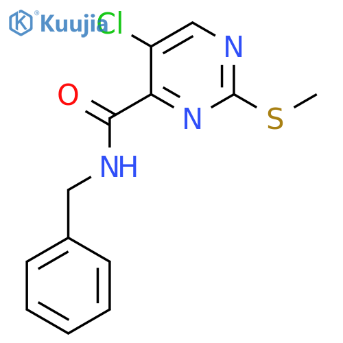 N-benzyl-5-chloro-2-(methylsulfanyl)pyrimidine-4-carboxamide structure