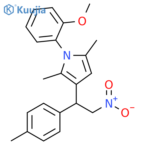 1-(2-Methoxyphenyl)-2,5-dimethyl-3-[1-(4-methylphenyl)-2-nitroethyl]-1H-pyrrole structure