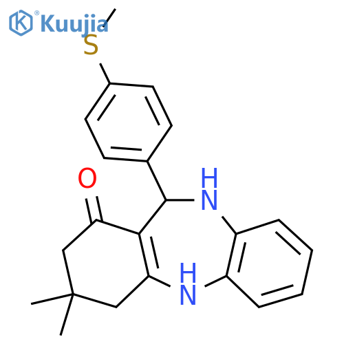 9,9-Dimethyl-6-(4-methylsulfanylphenyl)-6,8,10,11-tetrahydro-5H-benzo[b][1,4]benzodiazepin-7-one structure