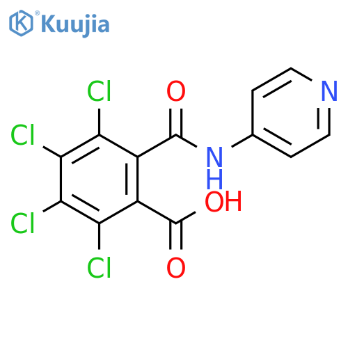 Benzoic acid, 2,3,4,5-tetrachloro-6-[(4-pyridinylamino)carbonyl]- structure