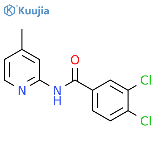 3,4-dichloro-N-(4-methylpyridin-2-yl)benzamide structure