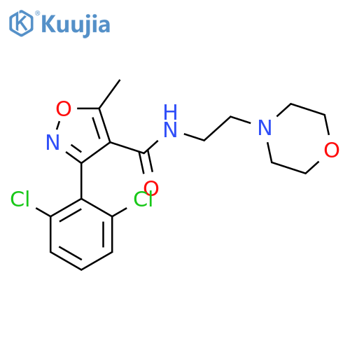 <br>3-(2,6-dichlorophenyl)-5-methyl-N-(2-morpholin-4-ylethyl)isoxazole-4-carbox amide structure