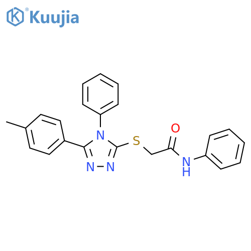 <br>2-{[5-(4-methylphenyl)-4-phenyl-4H-1,2,4-triazol-3-yl]sulfanyl}-N-phenylace tamide structure