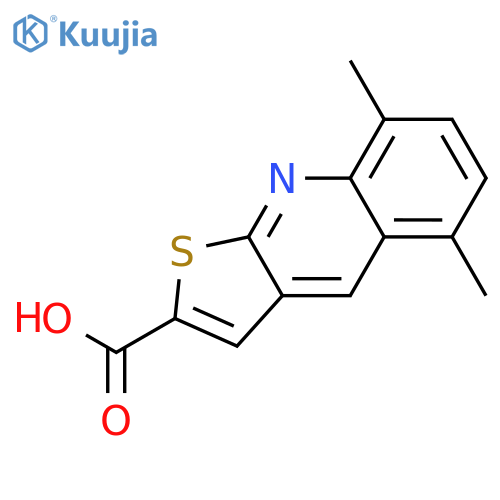 5,8-Dimethyl-thieno[2,3-b]quinoline-2-carboxylic acid structure