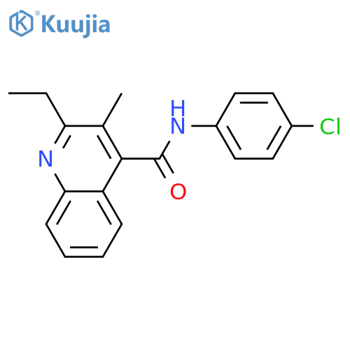 2-Ethyl-3-methyl-quinoline-4-carboxylic acid (4-chloro-phenyl)-amide structure