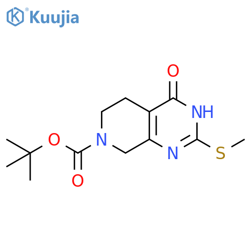 tert-butyl 2-methylsulfanyl-4-oxo-1,5,6,8-tetrahydropyrido[3,4-d]pyrimidine-7-carboxylate structure