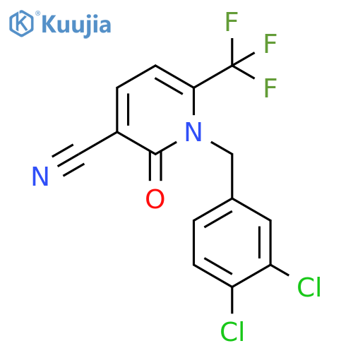 1-(3,4-DICHLOROBENZYL)-2-OXO-6-(TRIFLUOROMETHYL)-1,2-DIHYDRO-3-PYRIDINECARBONITRILE structure
