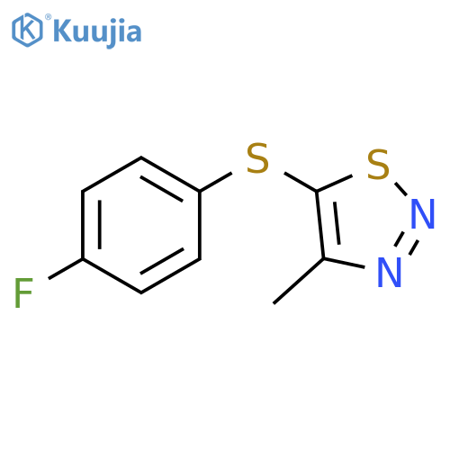 1,2,3-Thiadiazole, 5-[(4-fluorophenyl)thio]-4-methyl- structure