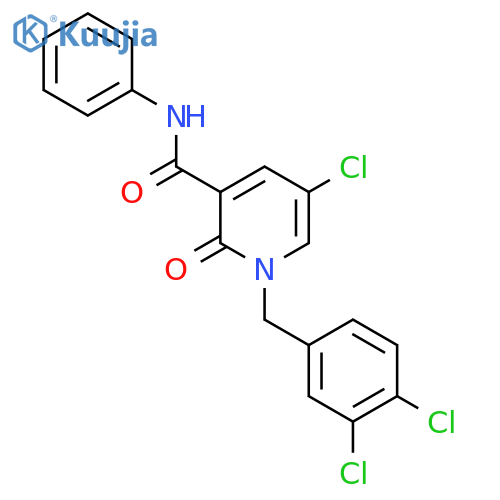 5-chloro-1-(3,4-dichlorobenzyl)-2-oxo-N-phenyl-1,2-dihydro-3-pyridinecarboxamide structure