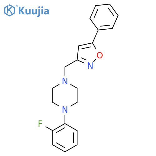 1-(2-Fluorophenyl)-4-[(5-phenyl-3-isoxazolyl)methyl]piperazine structure