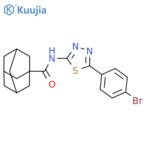 N-5-(4-bromophenyl)-1,3,4-thiadiazol-2-yladamantane-1-carboxamide structure