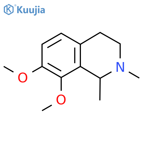 1,2,3,4-Tetrahydro-7,8-dimethoxy-1,2-dimethylisoquinoline structure