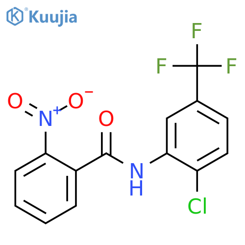 N-[2-chloro-5-(trifluoromethyl)phenyl]-2-nitrobenzamide structure