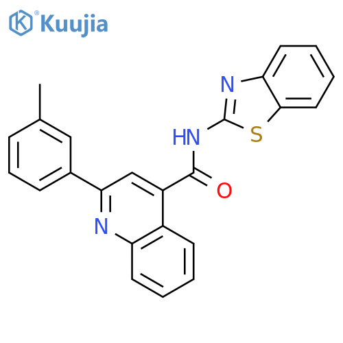 2-m-Tolyl-quinoline-4-carboxylic acid benzothiazol-2-ylamide structure
