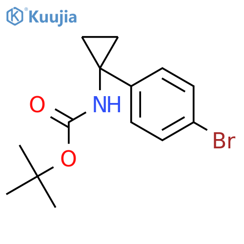 tert-butyl N-[1-(4-bromophenyl)cyclopropyl]carbamate structure