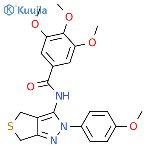 3,4,5-trimethoxy-N-2-(4-methoxyphenyl)-2H,4H,6H-thieno3,4-cpyrazol-3-ylbenzamide structure