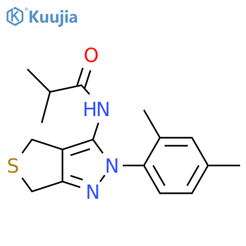 N-2-(2,4-dimethylphenyl)-2H,4H,6H-thieno3,4-cpyrazol-3-yl-2-methylpropanamide structure